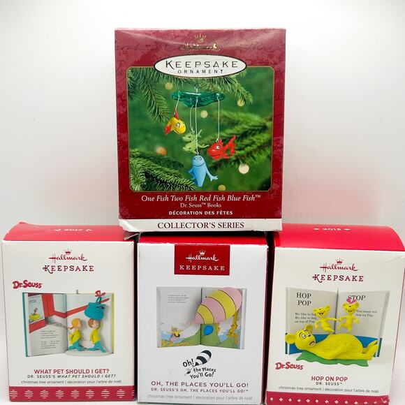 Hallmark Keepsake Dr. Seuss Christmas Ornament Lot of 4 w/ Boxes EUC - Picture 1 of 9